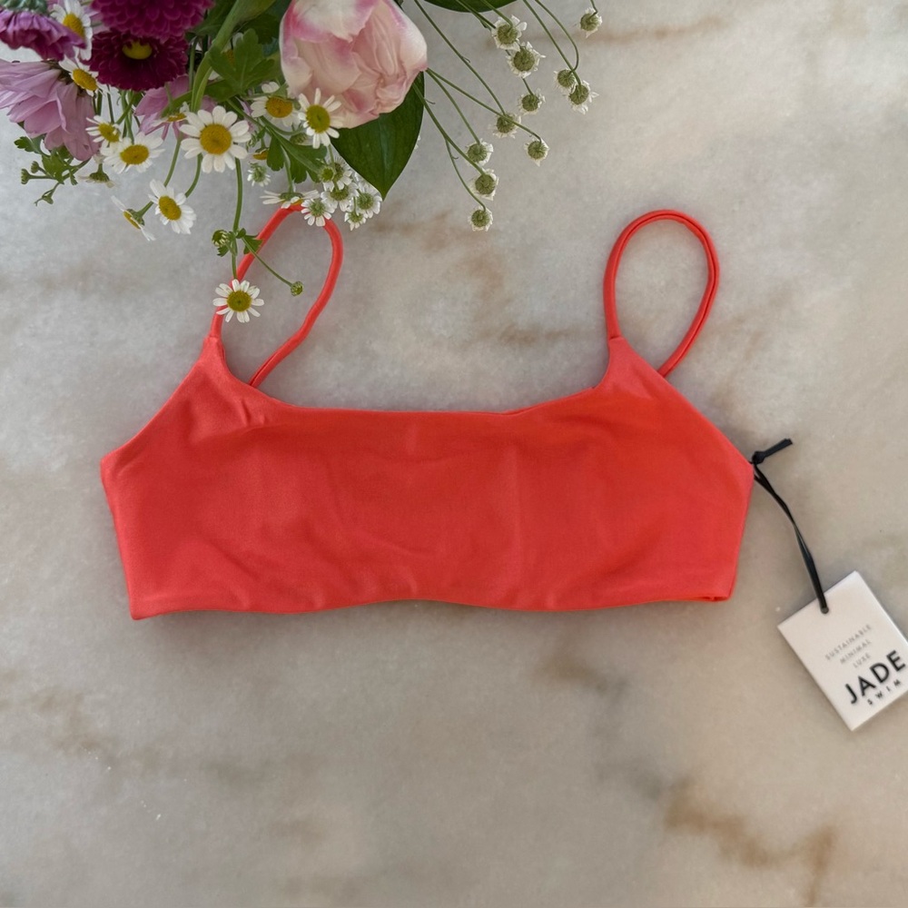 NWT Jade Swim ‘Muse Scoop top’ in AMBER SHEEN